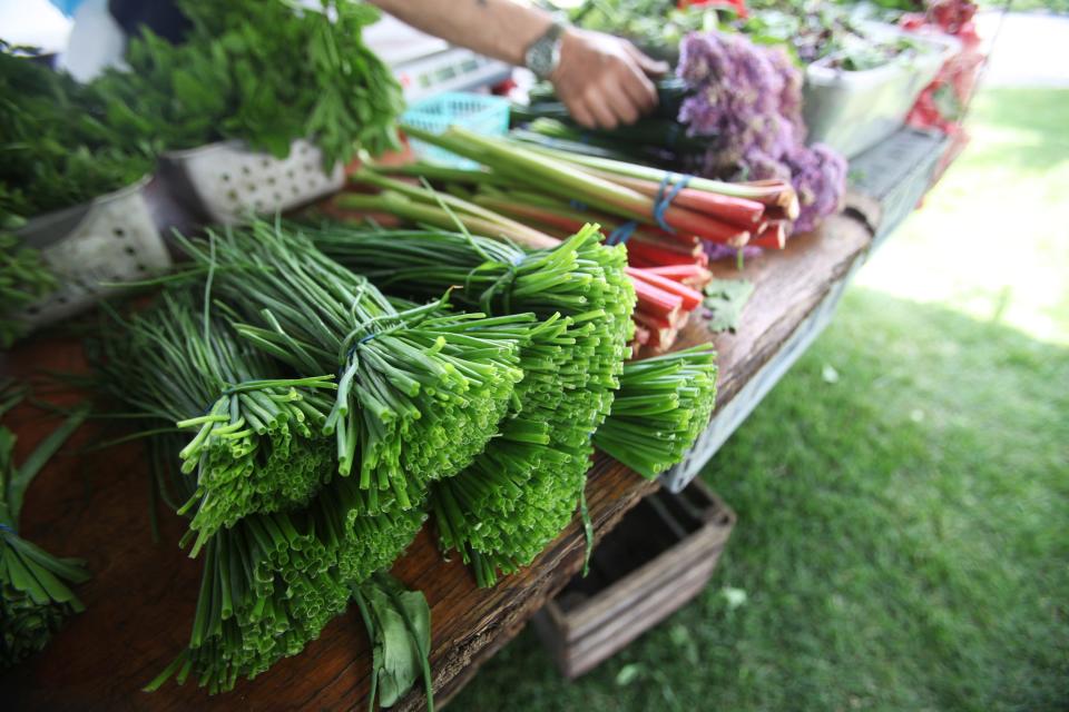 In this 2017 file photo, chives are for sale at the Goshen Farmers' Market.