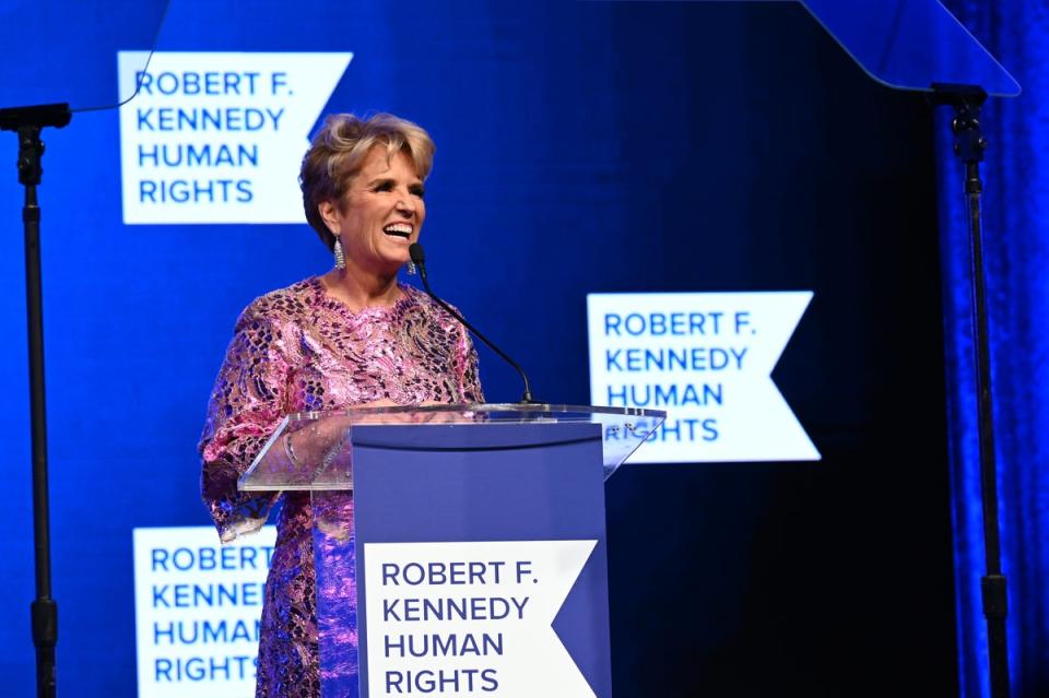 Kerry Kennedy speaks onstage during the 2021 Robert F. Kennedy Human Rights Ripple of Hope Award Gala on December 09, 2021 (Getty Images)