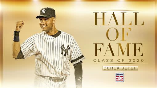 基特（Derek Jeter）入選名人堂。（圖／翻攝自MLB推特）