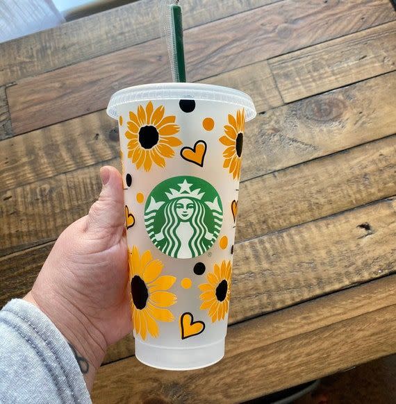 Starbucks Reusable Cup-tropical Starbucks Cup-hibiscus Starbucks Cup Custom  Starbucks Cup-free Straw Topper With Purchase 