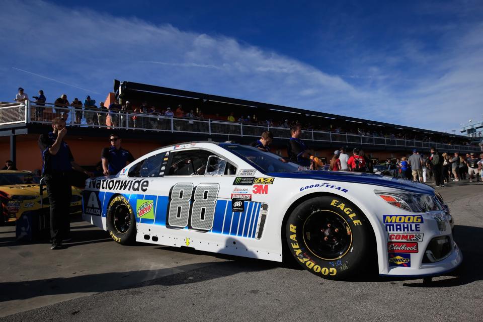 Mark Zuckerberg hopped in a special No. 88 car Tuesday. (Getty)