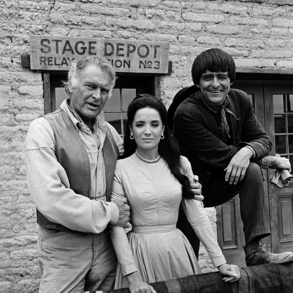 With Leif Erickson as Big John and Linda Cristal as Victoria in The High Chaparral - NBC Universal via Getty Images