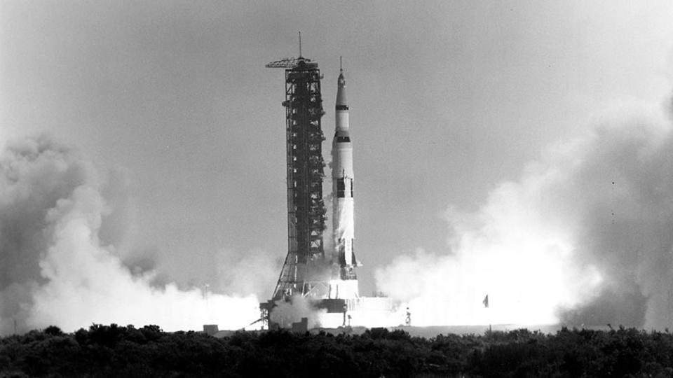 At 9:32 a.m. EDT, July 16, 1969, Apollo 11 launched from Florida on a mission to the Moon. (Photo: NASA)