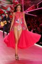 Find out what Adriana Lima, Kendall Jenner, Bella Hadid, Gigi Hadid, and Elsa Hosk wore at this year’s Victoria's Secret Fashion Show in New York.