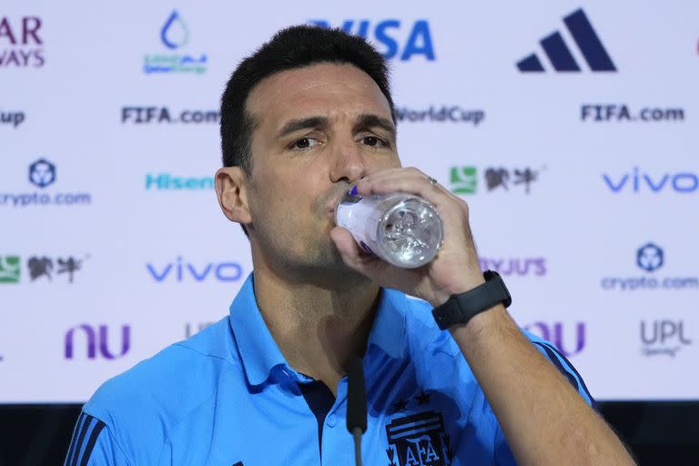 Conferencia de prensa de la Selección Argentina, previa a la final de mañana frente a Francia.Lionel Scaloni. 17/12/22