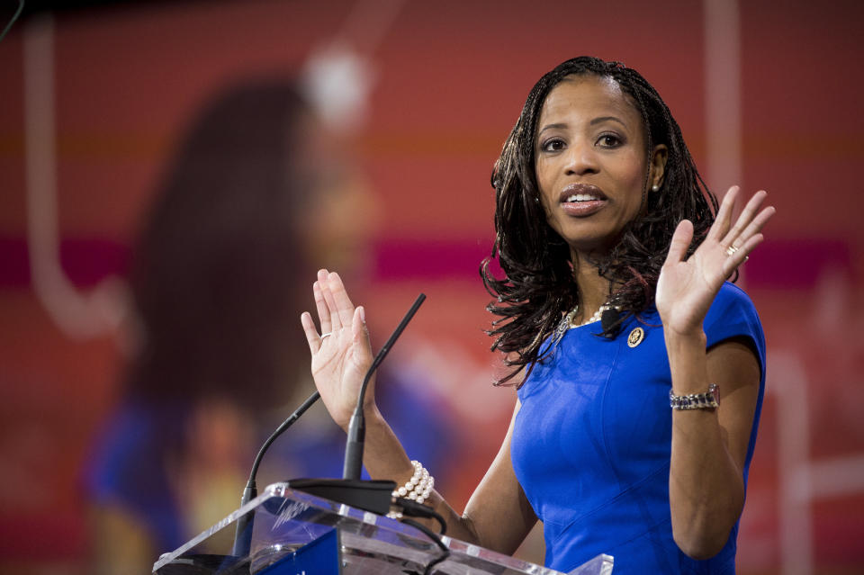 Rep. Mia Love&nbsp;had earlier criticized the president's decision to end a key protection for Haitian immigrants. (Photo: Bill Clark via Getty Images)