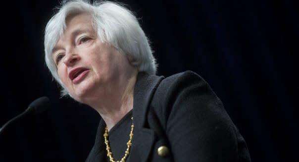 Fed Chair Janet Yellen Speaks At The International Monetary Fund