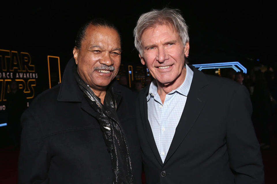 Billy Dee Williams and Harrison Ford 