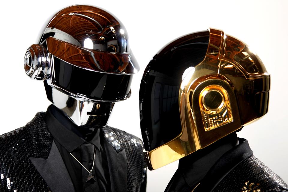 FILE - In this April 17, 2013 file photo, Thomas Bangalter, left, and Guy-Manuel de Homem-Christo, from the music group, Daft Punk, pose for a portrait in Los Angeles. (Photo by Matt Sayles/Invision/AP, File)