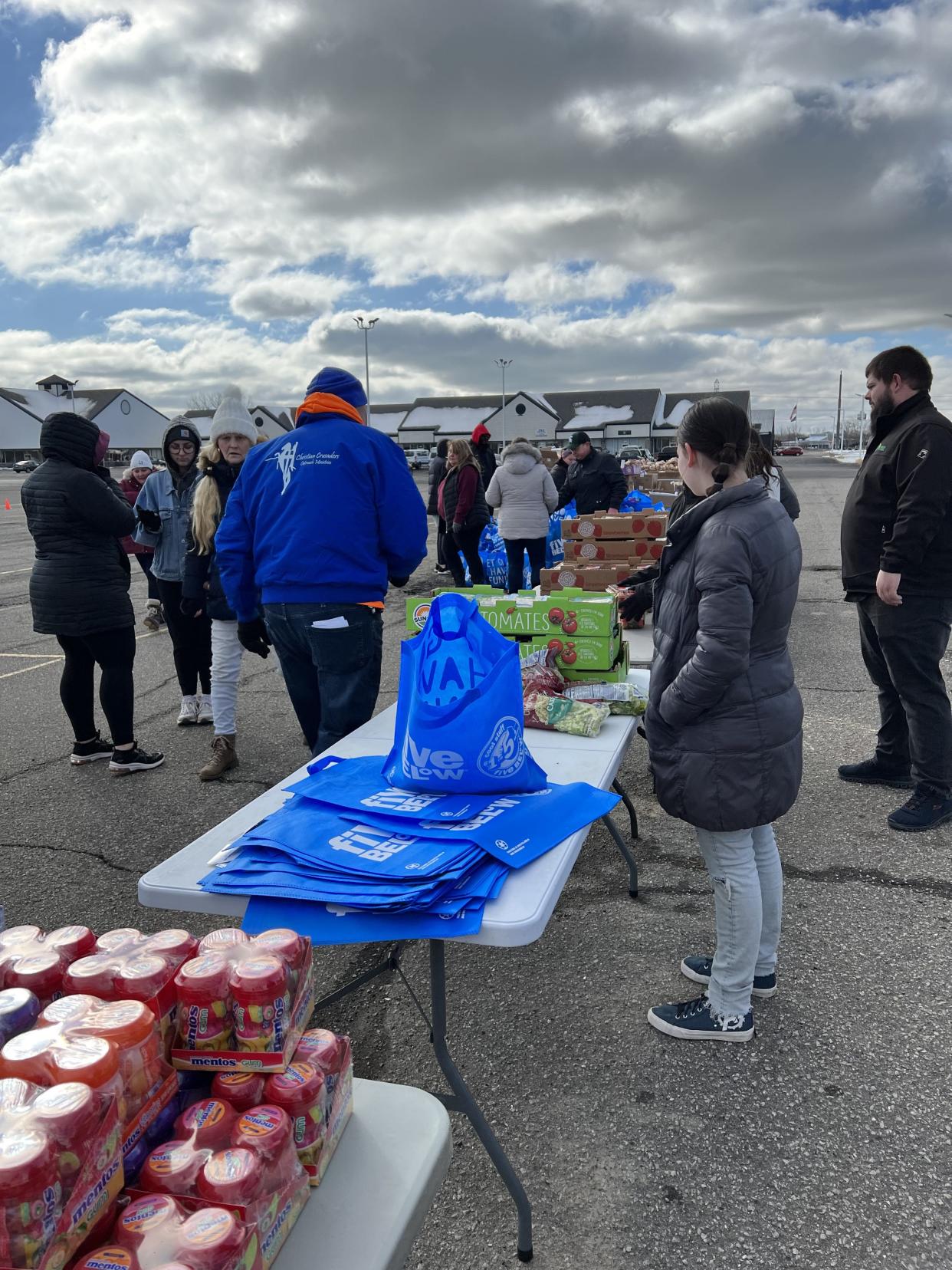 City Church Project’s first collaborative service event was a mobile food pantry held March 11. Food was provided for about 175 area families.