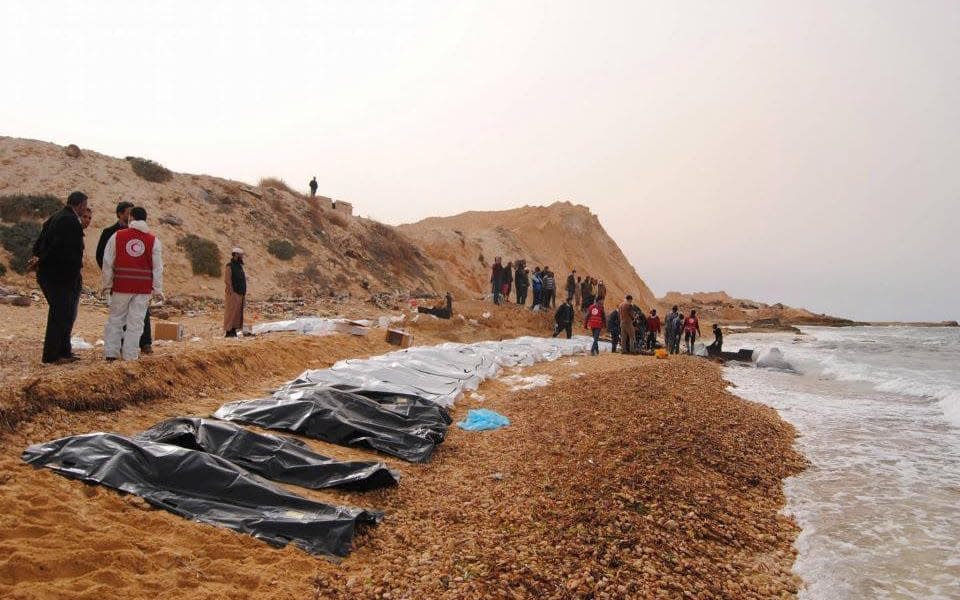 In February, 74 people washed ashore on the coast - the first major drowning of 2017 - Mohaned Krema/Libyan Red Crescent Society