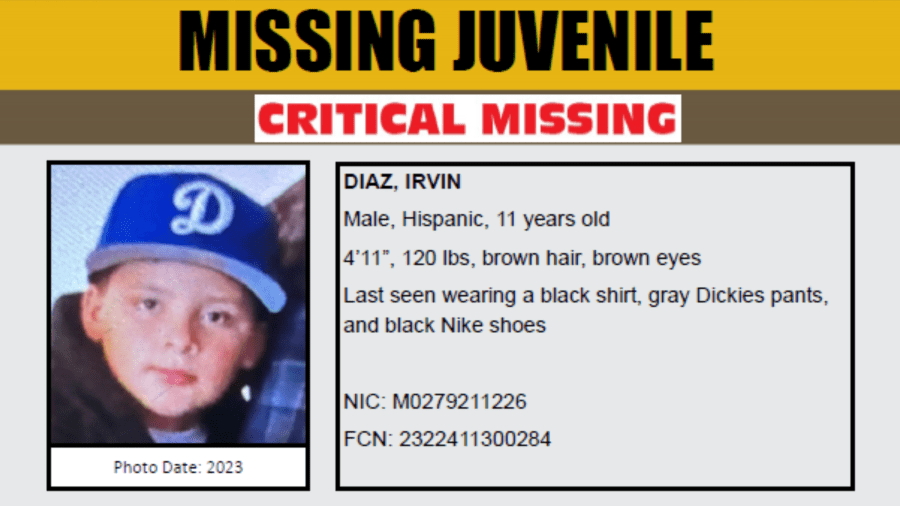 Irvin Diaz is seen in an image shared by the Los Angeles County Sheriff's Department.