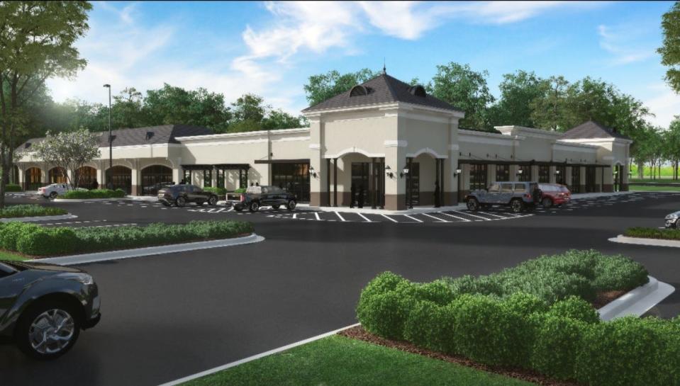 A rendering of what the three separate TrustCare locations in one will look like and the entire shopping center revamped in Madison in the location of the former Rite-Aid Pharmacy at U.S. 51 and Madison Avenue.