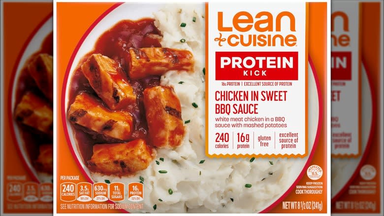 lean cuisine chicken in bbq sauce packaging