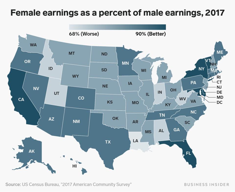 3 8 19 female earnings percent male earnings map