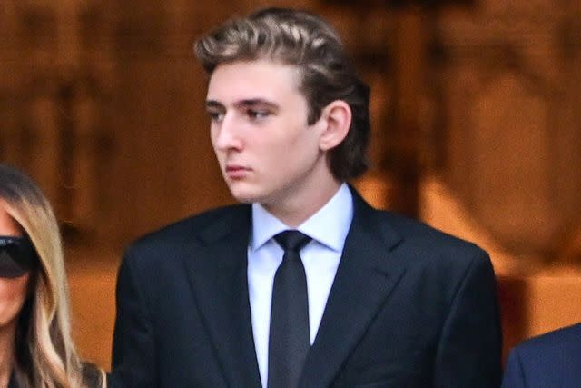 <p>GIORGIO VIERA/AFP via Getty</p> Barron Trump, son of Donald Trump