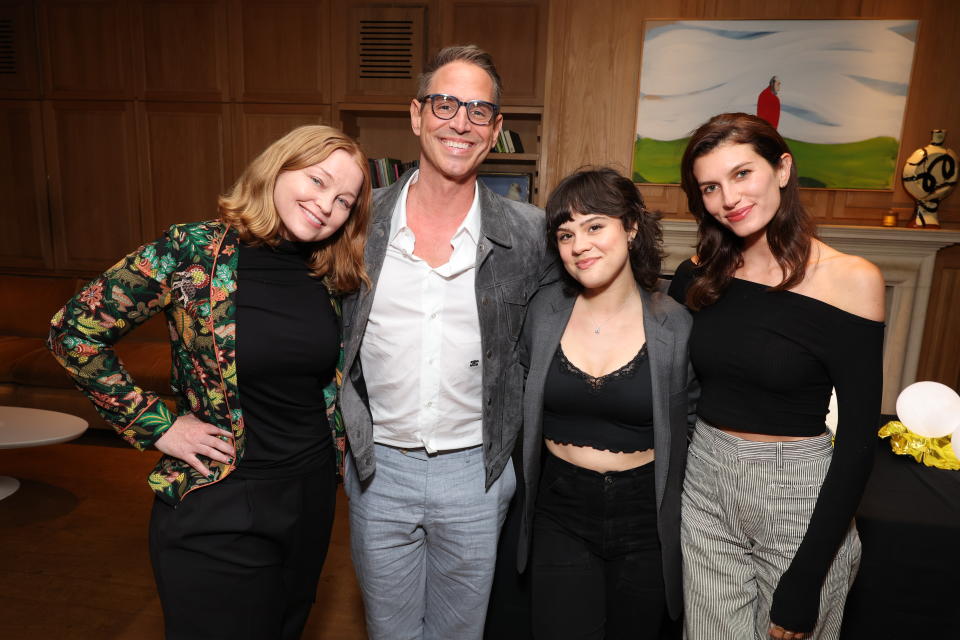 WEST HOLLYWOOD, CALIFORNIA - JUNE 27: Sarah Schechter, Greg Berlanti, Anna Garcia and Rose Gilroy seen at the “Fly Me to the Moon” Special Screening hosted by Apple Original Films and Sony Pictures Entertainment at San Vicente Bungalows on June 27, 2024 in West Hollywood, California. “Fly Me to the Moon” opens in theaters on Friday, July 12, 2024. (Photo by Eric Charbonneau/Getty Images for Apple TV+)