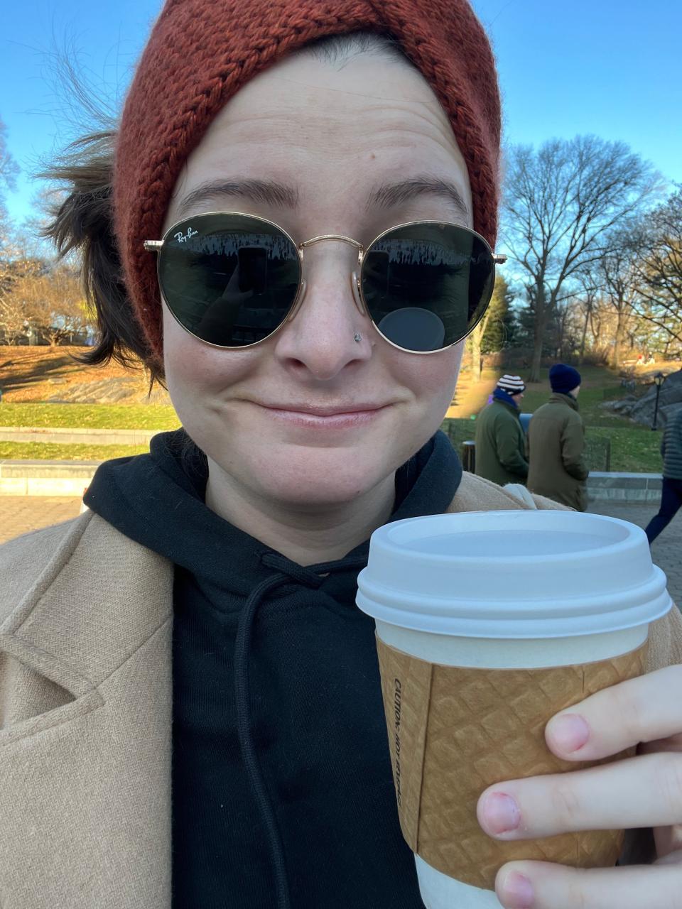 hot chocolate selfie