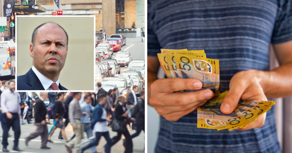 Josh Frydenberg has written to the Fair Work Commission about the minimum wage settings in Australia. (Images: Getty).