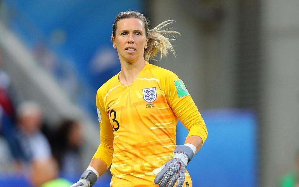 Carly Telford of England passes the ball during the 2019 FIFA Women's World Cup France group D match between England and Argentina at on June 14, 2019 in Le Havre, France - GETTY IMAGES