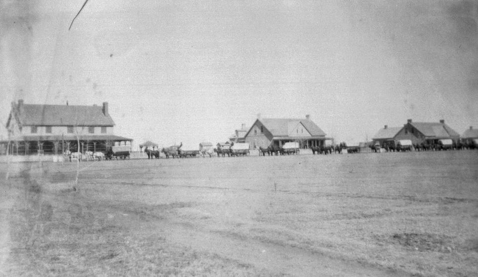 Inspection day at Fort Elliott, circa 1880.