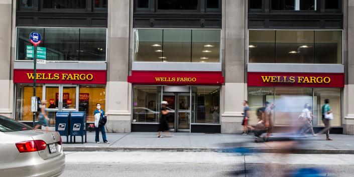 A Wells Fargo bank in New York City.