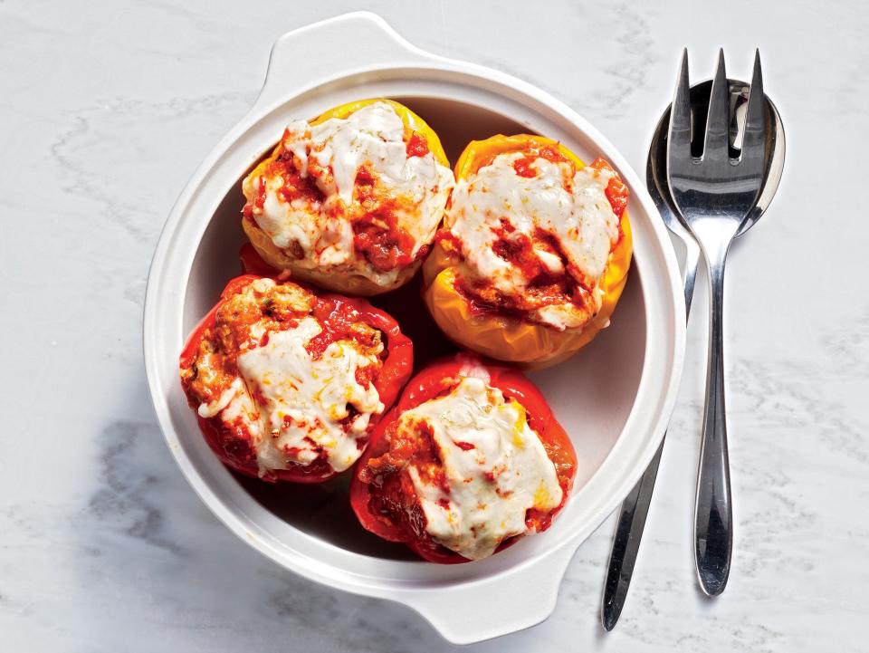 Instant Pot Turkey-Stuffed Peppers