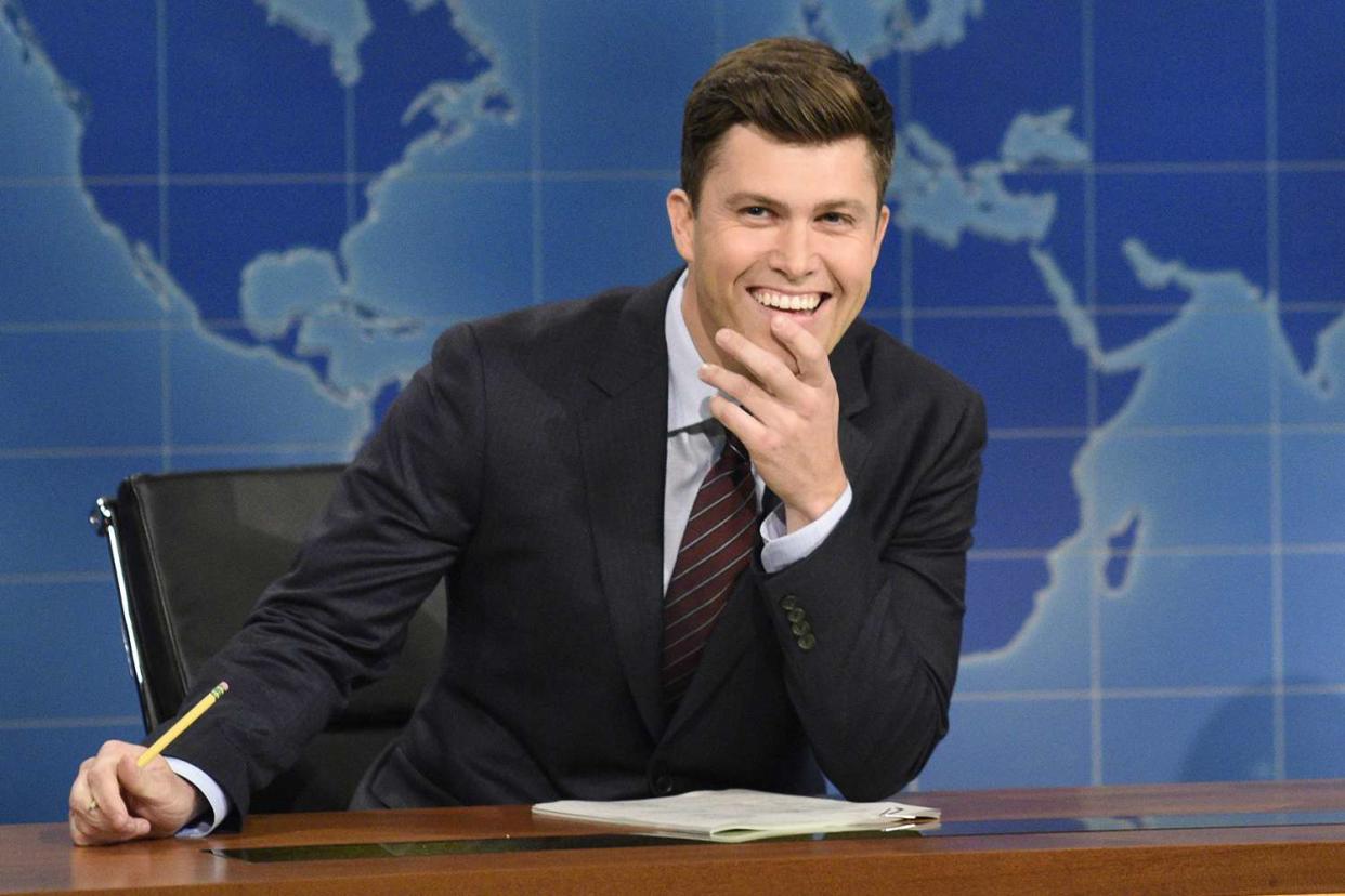 <p>Will Heath/NBCU Photo Bank/NBCUniversal via Getty Images</p> Colin Jost on 