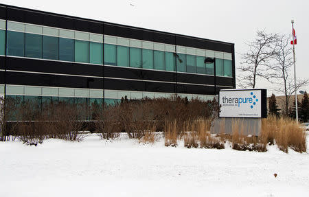 The building of Therapure Biopharma, a biotechnology company, is pictured in Mississauga, Ontario, Canada December 17, 2017. Picture taken December 17, 2017. REUTERS/John Tilak