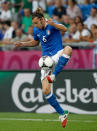 POZNAN, POLAND - JUNE 18: Federico Balzaretti of Italy controls the ball during the UEFA EURO 2012 group C match between Italy and Ireland at The Municipal Stadium on June 18, 2012 in Poznan, Poland. (Photo by Boris Streubel/Getty Images)