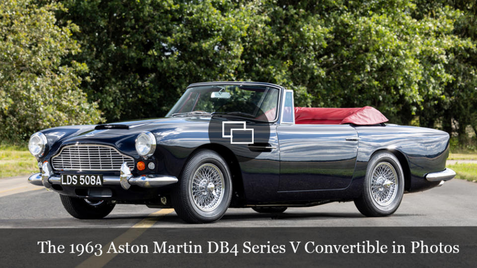 A 1963 Aston Martin DB4 Series V Convertible.