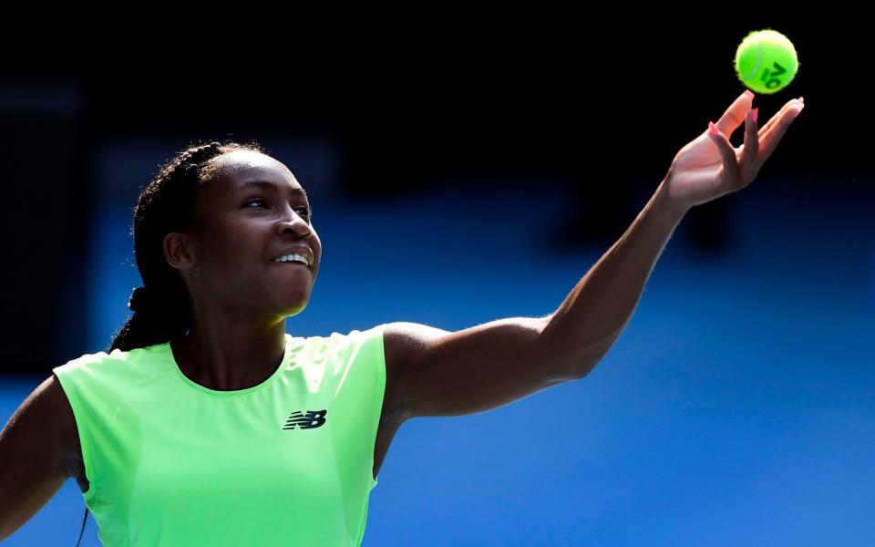 Coco Gauff will face Venus Williams on the opening day of the Australian Open - AFP