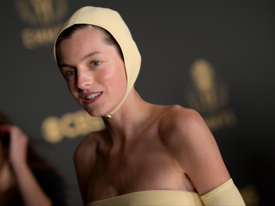 Emma Corrin at the 73rd Primetime Emmys in London (Gareth Cattermole/Getty Images)