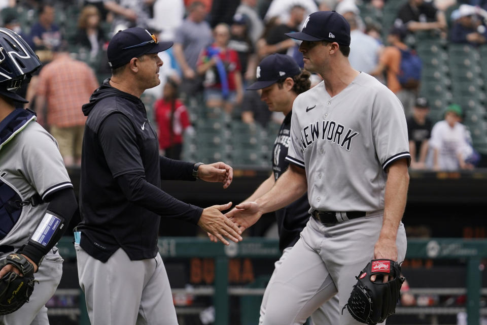 As Yankees manager Aaron Boone increasingly deploys him in the ninth, Clay Holmes might be the next closer in the Bronx. (AP Photo/Nam Y. Huh)