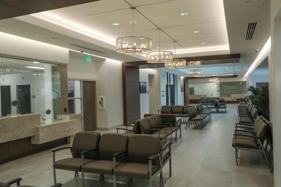 A waiting room at the new Coachella Valley Community Health Center in Coachella.