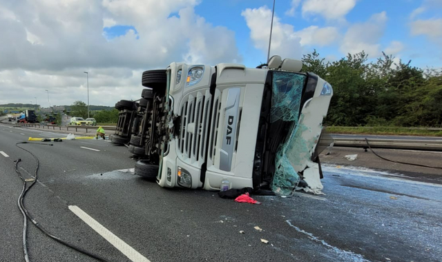 M6 crash Motorway reopens after 20 000 litres of milk spilled on