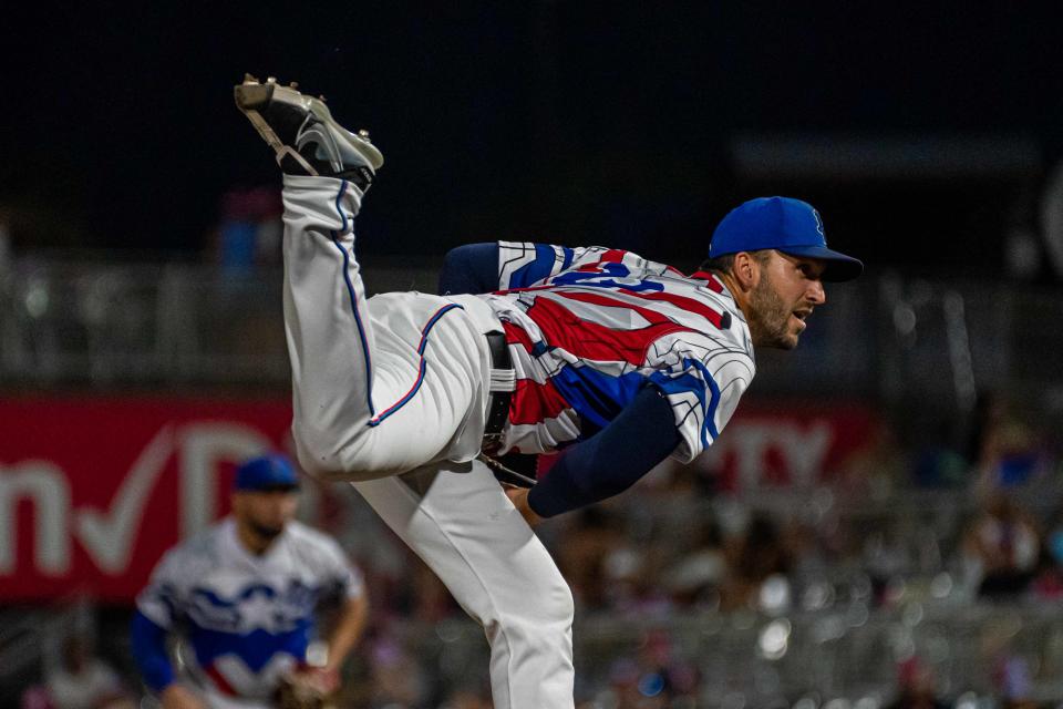 Colton Hock delivered clutch relief in team's Saturday win while wearing specialty Captain America jerseys.