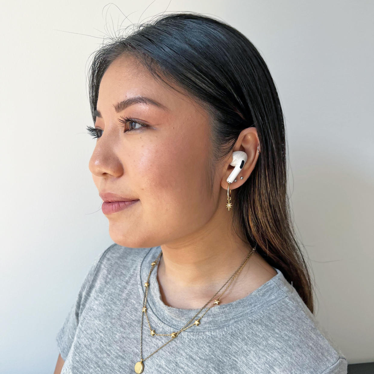 Shari Uyehara enjoys using her AirPods Pro during work calls and on the go. (Courtesy Shari Uyehara)