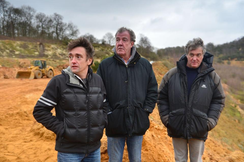 Hammond, Clarkson and May are wrapping up their Amazon Prime show ‘The Grand Tour’ next year (PA)