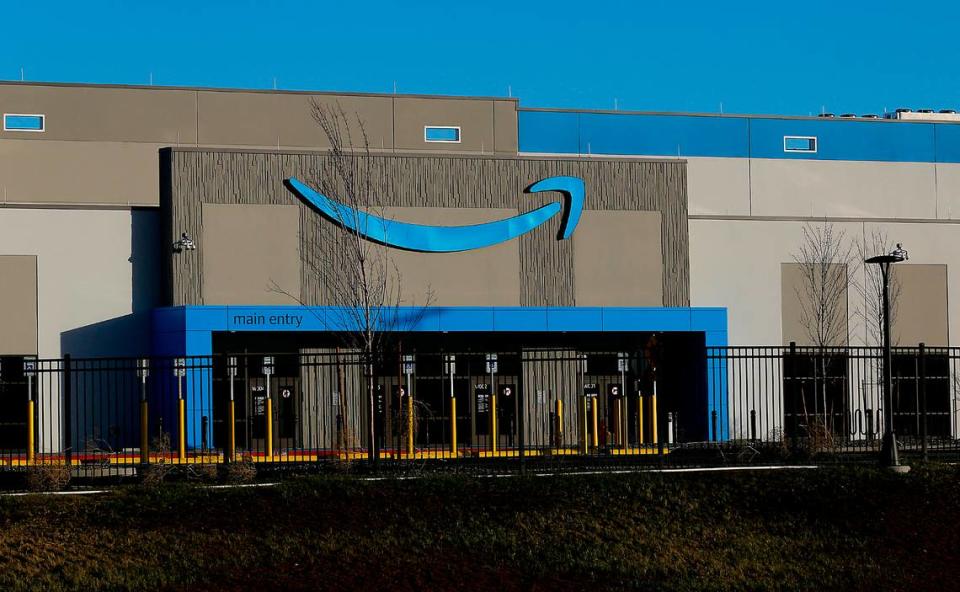 Amazon is nearing completion on building two massive fulfillment distribution warehouse centers across from each other in Pasco.