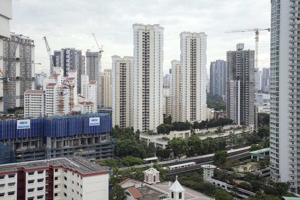 Residential blocks in Queenstown estate in Singapore. CapitaLand’s CEO Lim Ming Yan said transaction volume in home sales had gone up, usually a precursor to price increases. (Photo: Getty Images)