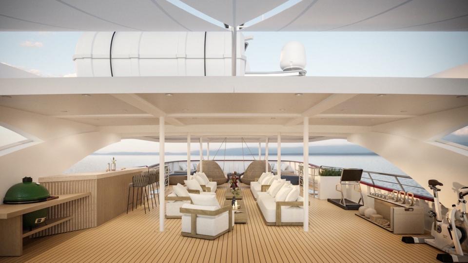 A rendered image of what the top deck will look like.