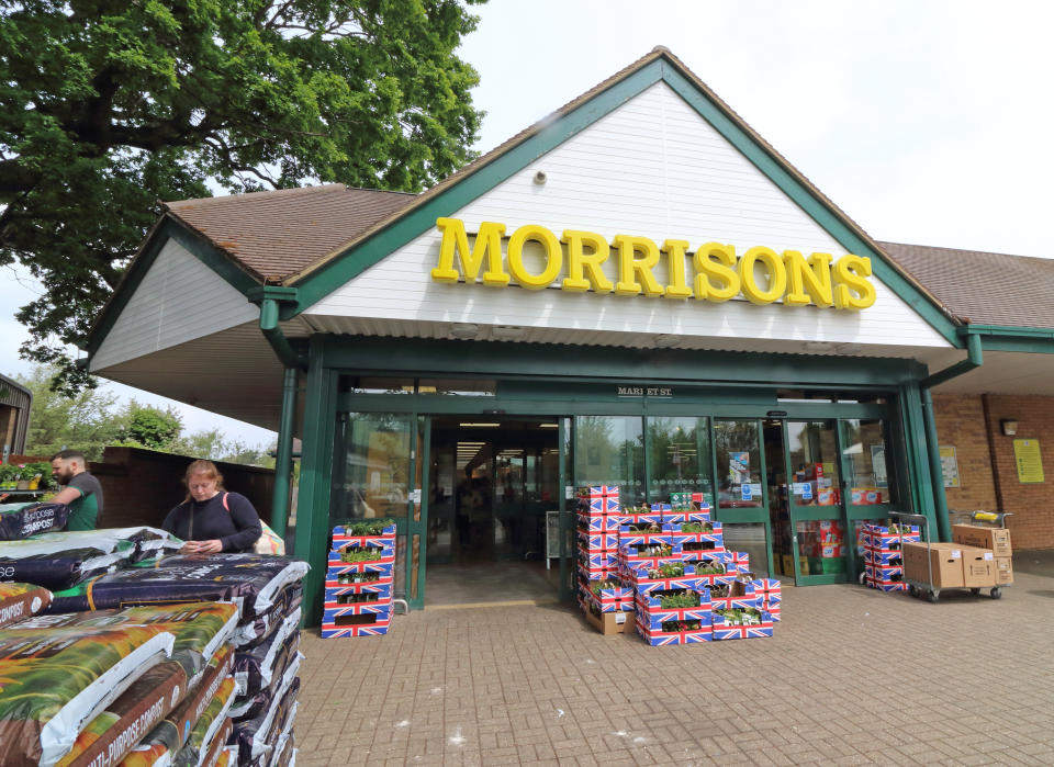 -, UNITED KINGDOM - 2019/05/19: Exterior view of a Morrisons store, One of the Top Ten Supermarket chains / brands in the United Kingdom. (Photo by Keith Mayhew/SOPA Images/LightRocket via Getty Images)