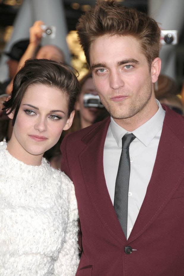 <p>Pattinson and Stewart met filming the first <em>Twilight</em>, which hit theaters at the end of 2008 and gained a cult following. They began seeing each other in 2009, and by the time <em>New Moon </em>premiered in November of that year, were one of Hollywood’s most talked-about relationships.</p><p>Their romance fell apart in 2012 when Stewart, who was filming <em>Snow White and the Huntsman</em>, was photographed kissing director <strong>Rupert Sanders</strong>. </p>