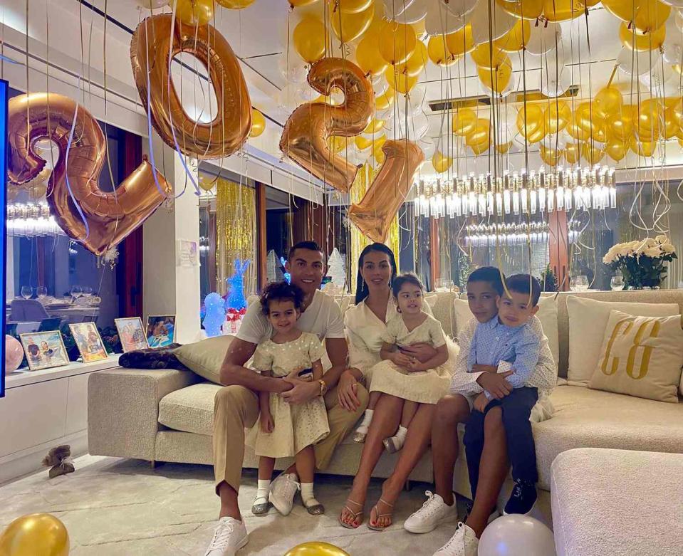 Cristiano Ronaldo, Georgina Rodriguez, and family