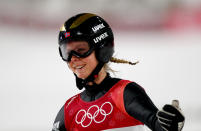 <p>Norway’s Maren Lundby won the gold in the ladies’ normal hill individual ski jumping event. The silver went to Katharina Althaus of Germany, while bronze went to Sara Takanashi of Japan. (AP) </p>