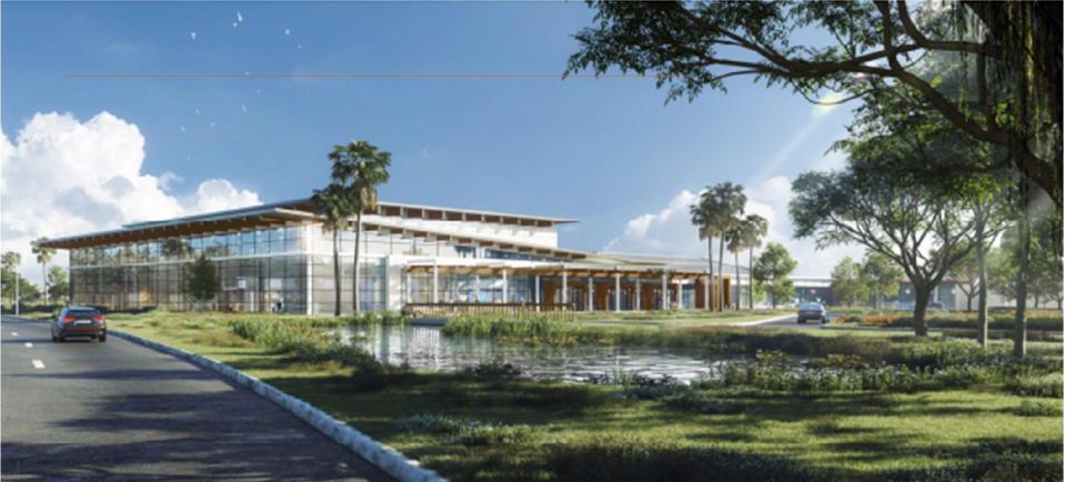 A rendering of planned Bradenton Area Convention Center exterior upgrades.