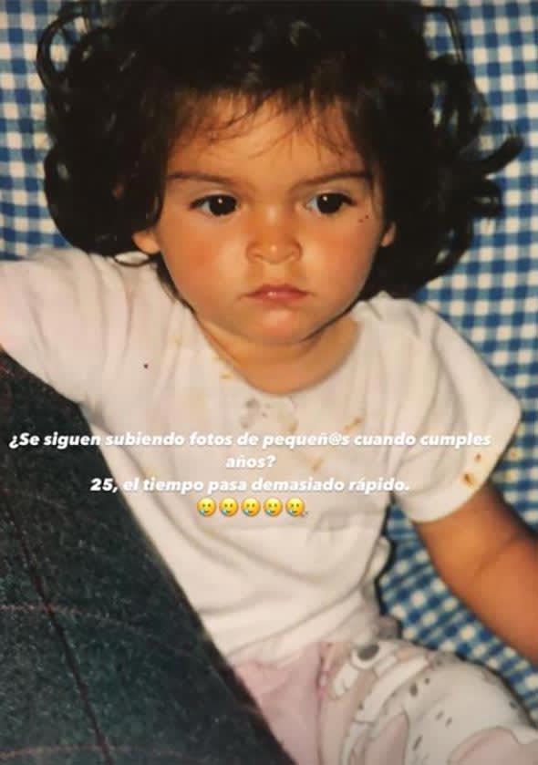 Lucía Rivera cumple 25 años y lo celebra con una foto de su infancia