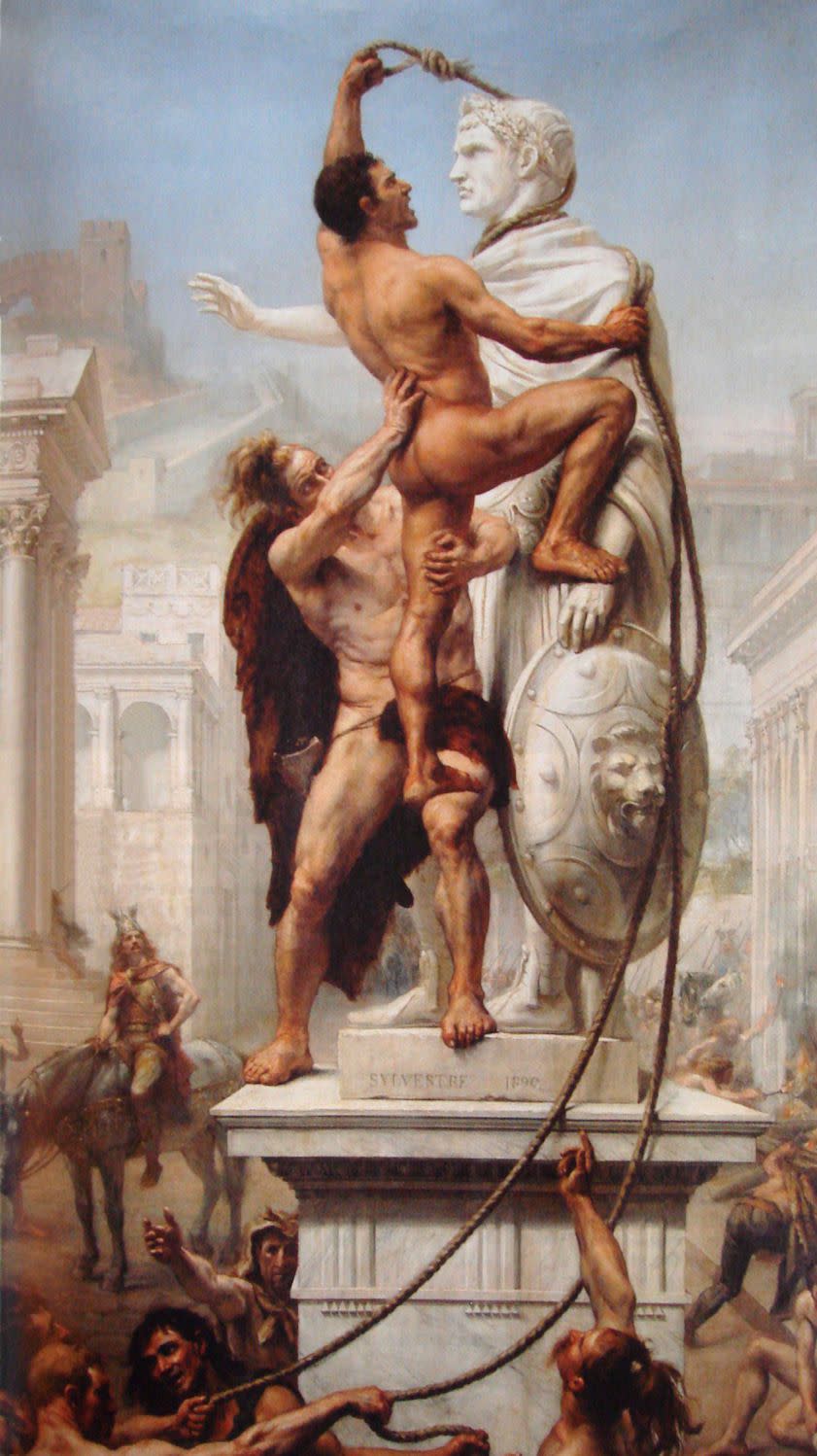 Sack of Rome by the Visigoths on 24 August 410 by JN Sylvestre 1890