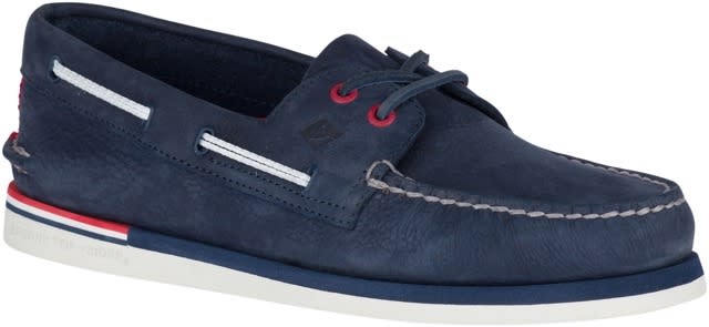 <p>A pair of boat shoes will add an extra touch of style to any man’s wardrobe over summer. Source: <a rel="nofollow noopener" href="https://www.davidjones.com/Product/22090833/AO-2Eye-Nautical" target="_blank" data-ylk="slk:David Jones;elm:context_link;itc:0;sec:content-canvas" class="link ">David Jones</a> </p>